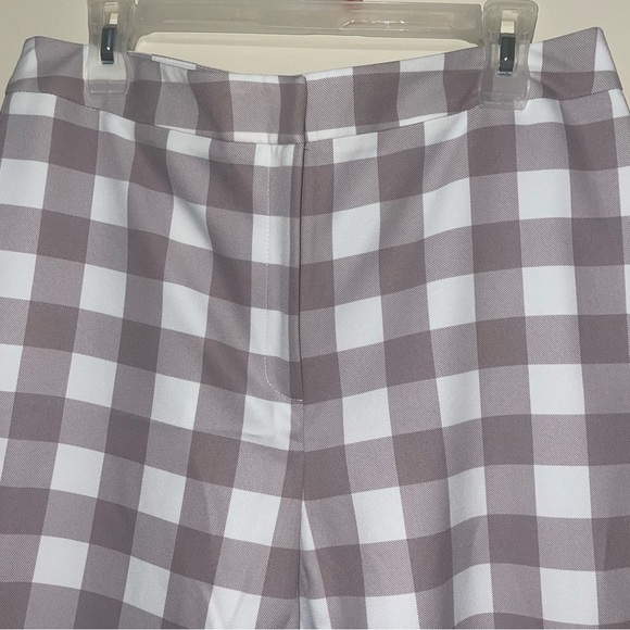NWT Asos  Design Lavender & White Gingham Slim Suit Pants Women Size 10 US - Picture 7 of 10
